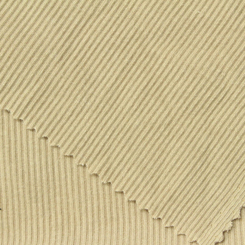 Polyester Stretch Rib Knit Fabric, 280 gsm, 120 cm — Khaki