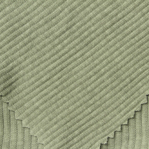 Rib Knit Fabric, 220 gsm, 110 cm — Green