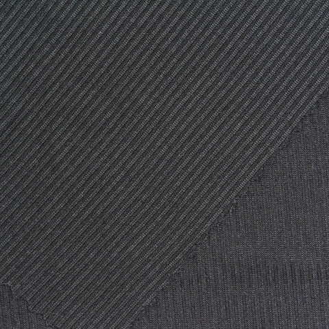 Brushed Polyester Stretch Rib Knit Fabric, 190 gsm, 180 cm — Grey