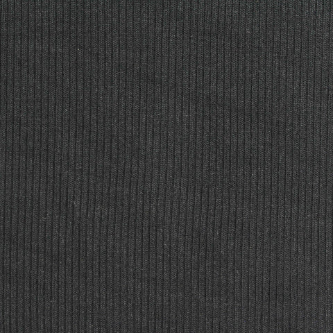 Polyester Cotton Stretch Rib Knit Fabric, 200 gsm, 140 cm — Grey