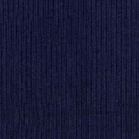 Viscose Stretch Rib Knit Fabric, 270 gsm, 120 cm — Navy, ref EF-249182