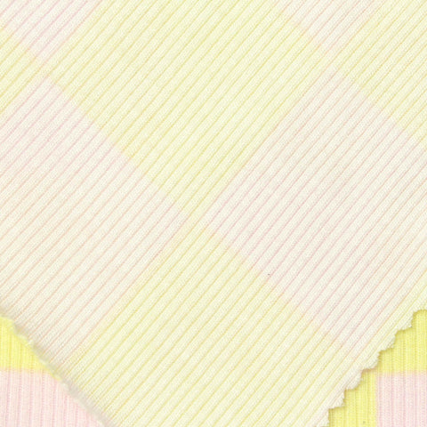 Soft Pink Abstract Rib Knit, Viscose