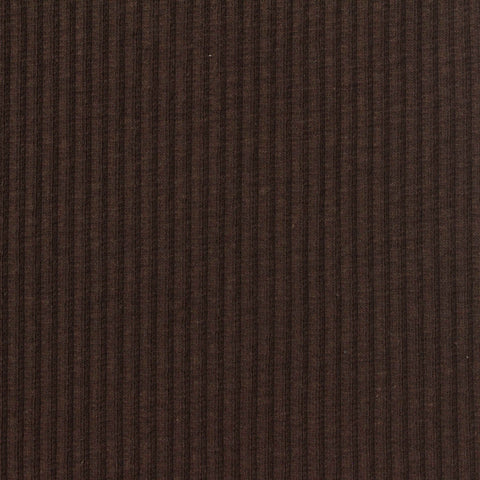 Rib Knit Fabric, 260 gsm, 110 cm — Brown