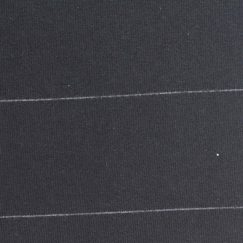 White Horizontal-Stripe Jersey Knit, Cotton, 200 gsm