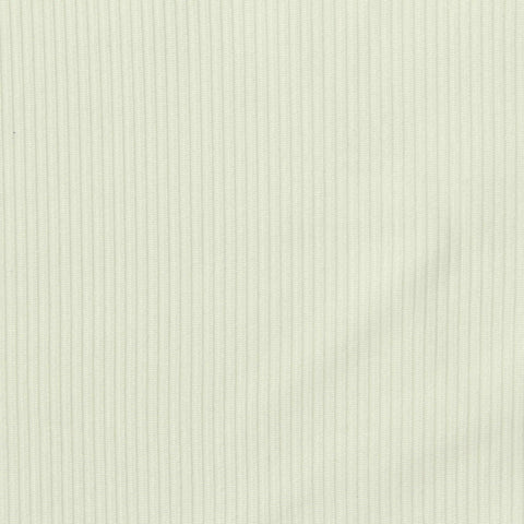 Polyester Stretch Rib Knit Fabric, 260 gsm, 150 cm — White, ref EF-249370