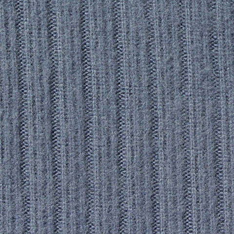 Polyester Viscose Stretch Rib Knit Fabric, 290 gsm, 145 cm — Blue