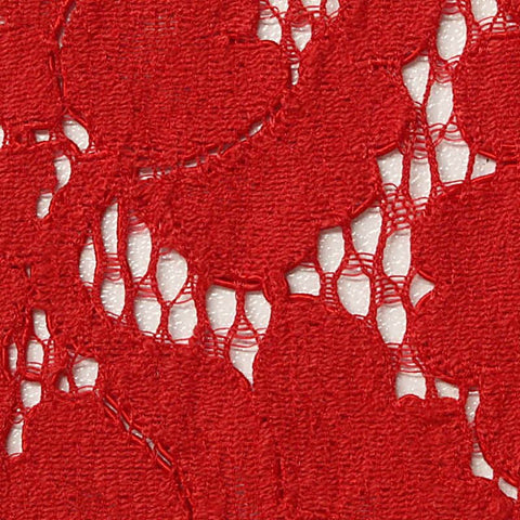 Red Floral Lace, Cotton
