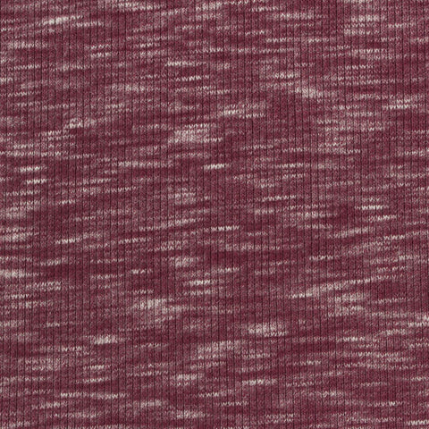 Light Grey Marl Rib Knit, Polyester, 190 gsm, 120 cm