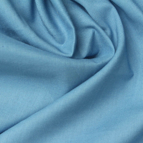 100% Cotton Poplin Fabric, 75 gsm — Blue