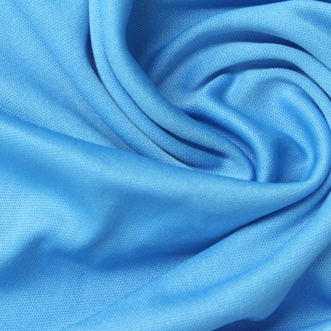 100% Polyester Jersey Knit Fabric, 134 gsm, 170 cm — Blue