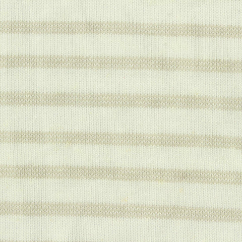 Cream Horizontal-Stripe Knit, 161 gsm
