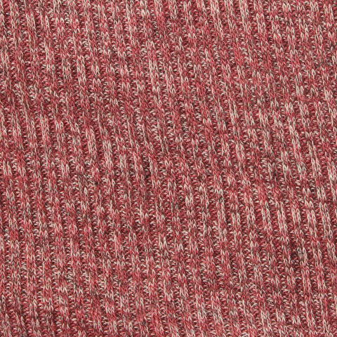 Red Marl Rib Knit, Viscose-Poly, 274 gsm