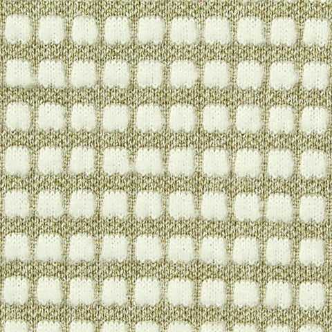 Cream Squares Interlock Knit, Polyester