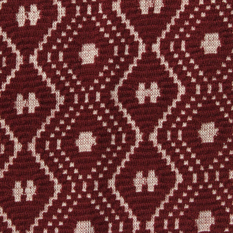 Red Diamond Interlock Knit, Viscose-Poly
