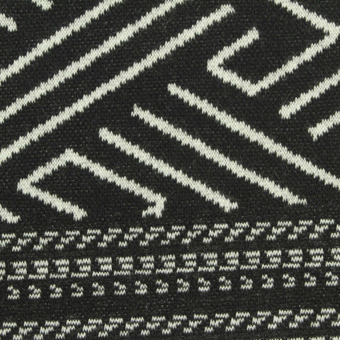 Black Lines Interlock Knit, Poly-Viscose