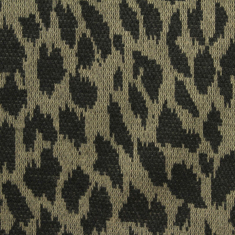 Animal Print Polyester Stretch Interlock Knit Fabric, 200 gsm, 150 cm — Khaki