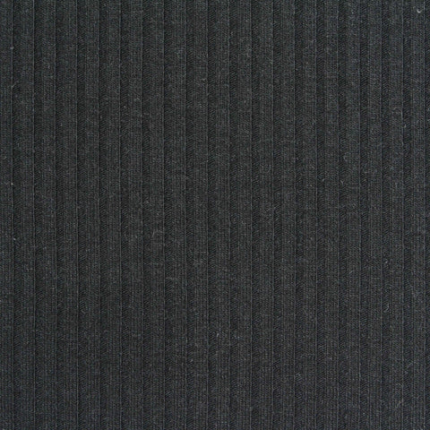 Polyester Stretch Rib Knit Fabric, 277 gsm, 140 cm — Grey