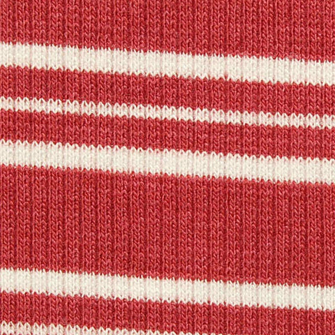White Horizontal-Stripe Rib Knit, Poly-Viscose, 230 gsm