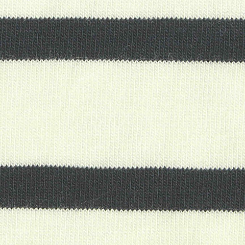 Charcoal Horizontal-Stripe Jersey Knit, Viscose