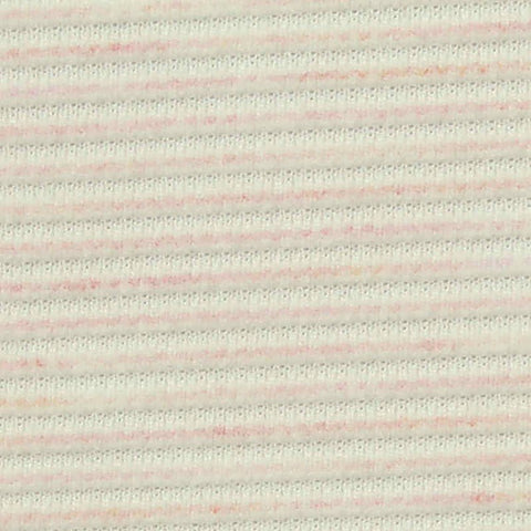 Light Pink Horizontal-Stripe Knit, Polyester, 270 gsm