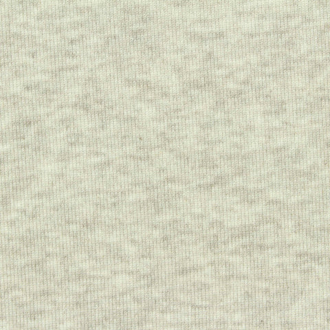 Light Grey Marl Rib Knit, Poly-Cotton, 230 gsm