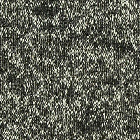 Black Marl French Terry, Cotton-Poly, 260 gsm