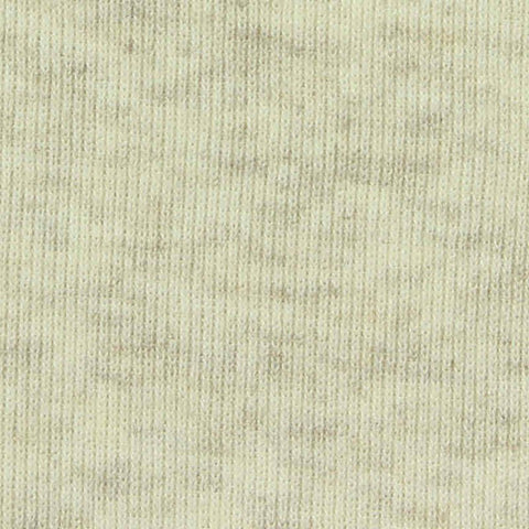 Light Beige Marl Rib Knit, Poly-Cotton, 220 gsm