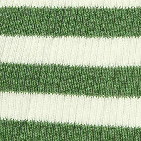 Green Horizontal-Stripe Rib Knit, Cotton