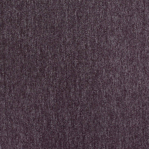 Dark Purple Marl Rib Knit, Cotton-Poly