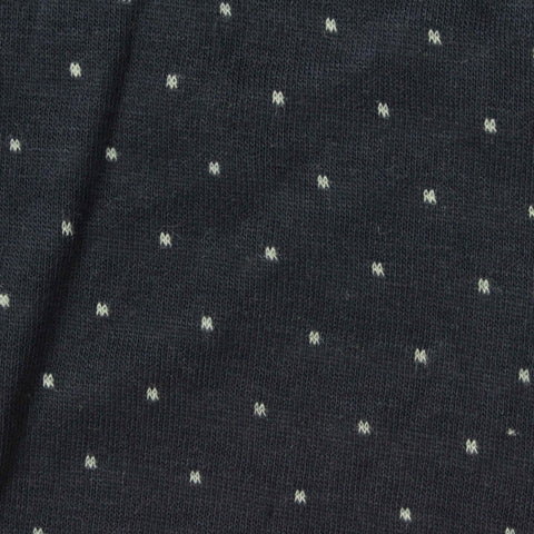 Jacquard Polyester Cotton Knit Fabric, 215 gsm, 170 cm — Navy