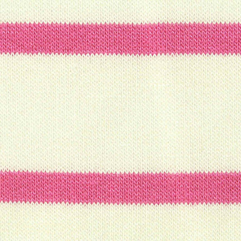 Pink Horizontal-Stripe French Terry, Viscose
