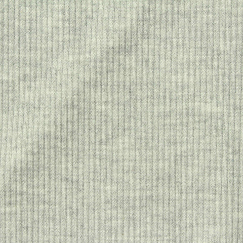 Polyester Cotton Stretch Rib Knit Fabric, 380 gsm, 150 cm — Grey