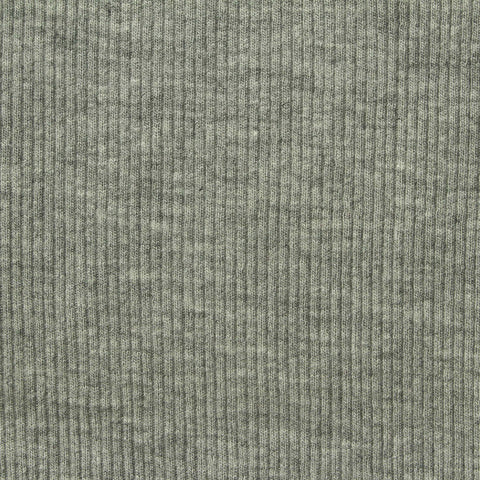 Heather Grey Marl Rib Knit, Viscose