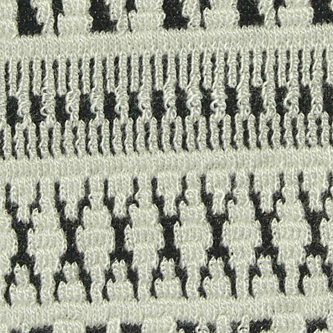 Black Horizontal-Band Jacquard, Viscose-Poly