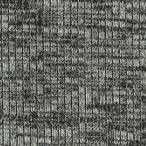 Grey Marl Rib Knit, Polyester, 320 gsm