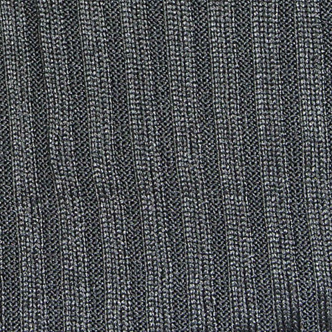 Dark Grey Marl Rib Knit, Polyester, 280 gsm