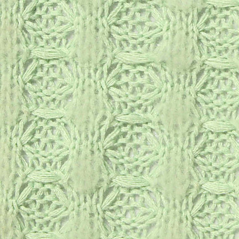 Light Green Textured Waffle Knit, Poly-Viscose