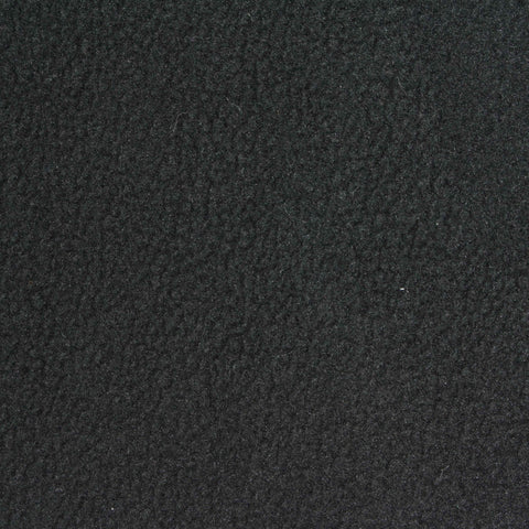 100% Polyester Fleece Fabric, 170 gsm, 155 cm — Black