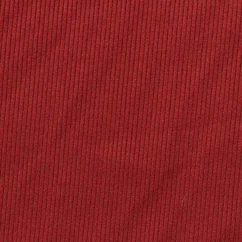 Polyester Stretch Rib Knit Fabric, 180 gsm, 158 cm — Red