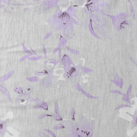 Purple Floral Knit, Poly-Cotton