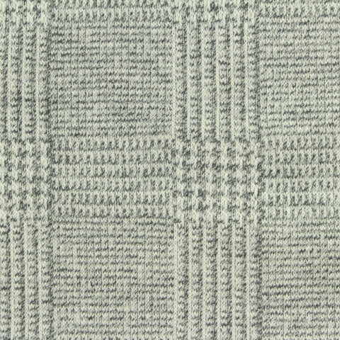 Grey Plaid Jacquard, Cotton-Poly