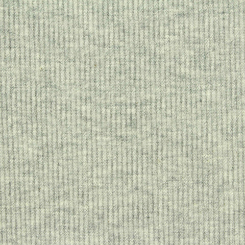 Cotton Stretch Rib Knit Fabric, 260 gsm, 110 cm — Grey