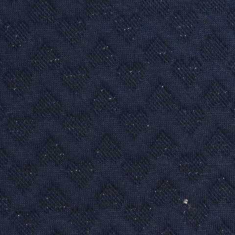 Navy Tone-on-Tone Diamond Jacquard, Polyester, 305 gsm