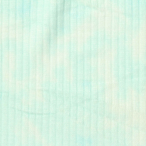 Printed Viscose Stretch Rib Knit Fabric, 220 gsm — Blue