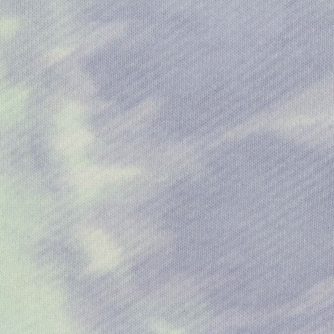 Light Blue Abstract French Terry, Poly-Cotton