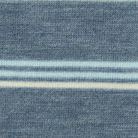 Blue Horizontal-Stripe Jersey Knit, Poly-Viscose, 180 gsm