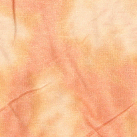 Orange Abstract Jersey Knit, Cotton-Viscose