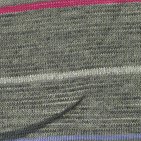 Grey Horizontal-Stripe Jersey Knit, Poly-Viscose, 160 gsm