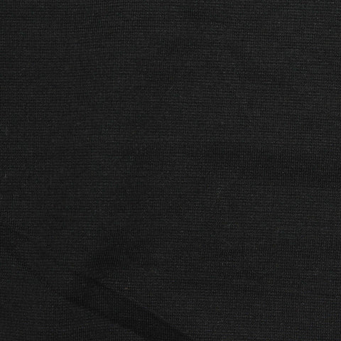 Cotton Polyester Ponte Knit Fabric, 160 gsm — Black