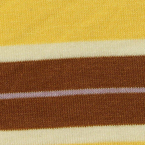 Yellow Horizontal-Stripe Jersey Knit, Poly-Viscose, 150 gsm